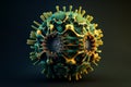 Virus fantasy of the coronavirus COVID-19 mutation