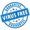 Virus free guarantee rubber stamp