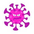 Virus germs and bacteria design vector objects illustration character dangerous creature