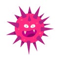Virus germs and bacteria design vector objects illustration character dangerous creature