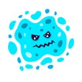 Virus germs and bacteria design vector objects illustration character dangerous creature