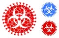 Virus Hazard Mosaic Icon of Circle Dots