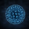 Virus HIV on a dark background. Royalty Free Stock Photo