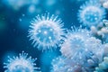 Virus-Host Evolution and Innovation. Coronavirus disease COVID-19 infection 3D medical illustration. Royalty Free Stock Photo