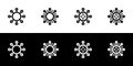 Virus icon set. Abstract corona virus