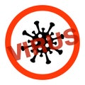 Virus icon vector illustration isolated on white background