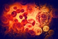 Virus infected blood cells