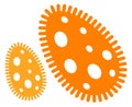 Virus infection icon. Color disease cells. Rabies symbol