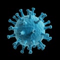 Virus isolated on black background. Royalty Free Stock Photo