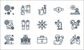 virus line icons. linear set. quality vector line set such as anatomy, first aid, hand, sick, hospital, virus, microscope, mask,