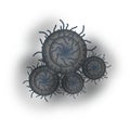 Virus logo. Virus ilustration. Virus icon.