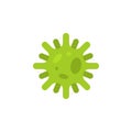 Virus molecule green. bacterium Isolated. Cell disease vector il