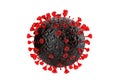 Virus molecule isolated on white background. 3D illustration