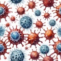 Virus molecules. Illustration on a white background