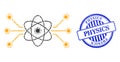 Rubber Physics Stamp and Infection Atomic Circuit Collage Icon