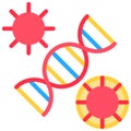 Virus mutation vector illustration, flat style icon