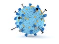 Virus with nails Royalty Free Stock Photo