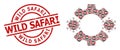 Virus Nanobot Icon Recursion Composition and Textured Wild Safari Stamp