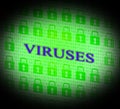 Virus Online Indicates World Wide Web And Secure Royalty Free Stock Photo