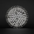 Virus Particle. Medical Illustration. Abstract Vector Sphere.