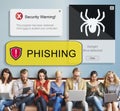 Virus Phishing Security Warning Alert Concept
