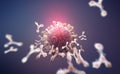 Virus protection. Antibodies and viral infection. Immune defense of the body Royalty Free Stock Photo