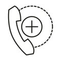 Virus protection, medical service consultation telephone line icon