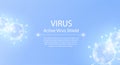 Virus protection, website page template. China Wuhan coronavirus epidemic. 3D models of coronavirus bacteria