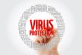 Virus Protection word cloud collage, health concept background