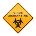 Virus Quarantine Sign Royalty Free Stock Photo