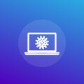 Virus research vector icon Royalty Free Stock Photo