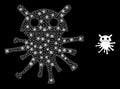 Virus Robot - Bright Web Net with Glare Spots
