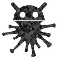 Virus Robot Polygonal Lowpoly Flat Icon