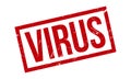 Virus Rubber Stamp. Red Virus Rubber Grunge Stamp Seal Vector Illustration