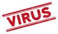 Distress Virus Stamp Seal with Text and Double Lines