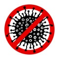 Stop coronavirus sign.