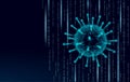 Virus soft 3D internet security. Personal data safety computer network software antivirus. Program code hacker alert