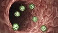 Virus Spread Inside The Body. Autoimmune Disease, Infection And