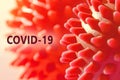 Virus strain macro view - coronavirus infection SARS-CoV-2, worldwide outbreak prevention concept