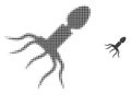 Virus Structure Halftone Dot Icon Royalty Free Stock Photo