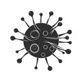 Virus Structure Silhouette Illustration. Microbiology And Infection Concept Isolated Vector Illustration Royalty Free Stock Photo