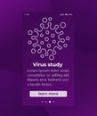 virus study mobile banner design with line icon