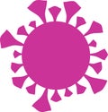 Virus symbol vector in minmalist style