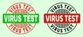 VIRUS TEST Rounded Bicolour Seals - Corroded Texture