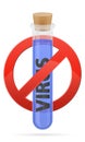 Virus in test tube vaccine coronavirus covid-19 vector illustration