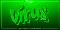 virus editable text effect style