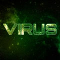 VIRUS text typography stellar effect word