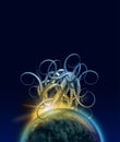 Virus threatening blue planet