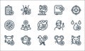Virus transmission line icons. linear set. quality vector line set such as cat, bird, fox, rat head, monkey, banned, fever, book, Royalty Free Stock Photo