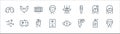 virus transmission line icons. linear set. quality vector line set such as cough, temperature, hospital, wind, dizziness, lamp,
